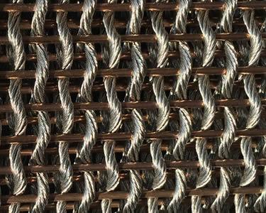 Cable mesh with stainless steel rope and copper rod