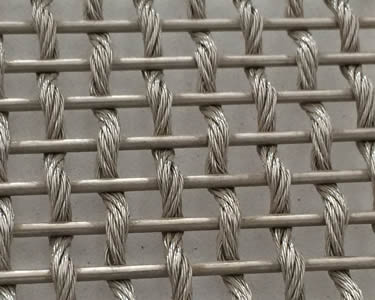 Stainless steel cable mesh with one rope